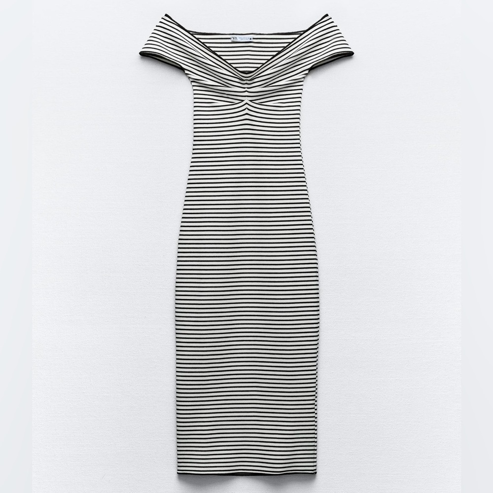 Zara striped stretch knit dress - Picture 4 of 7